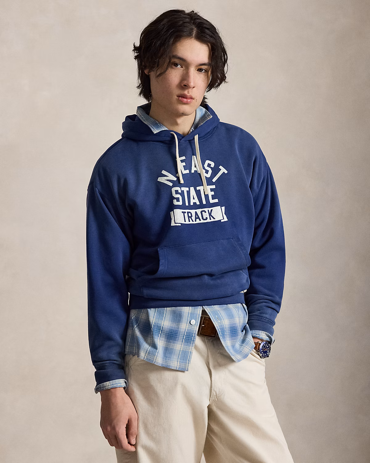 Vintage Fit Fleece Graphic Hoodie