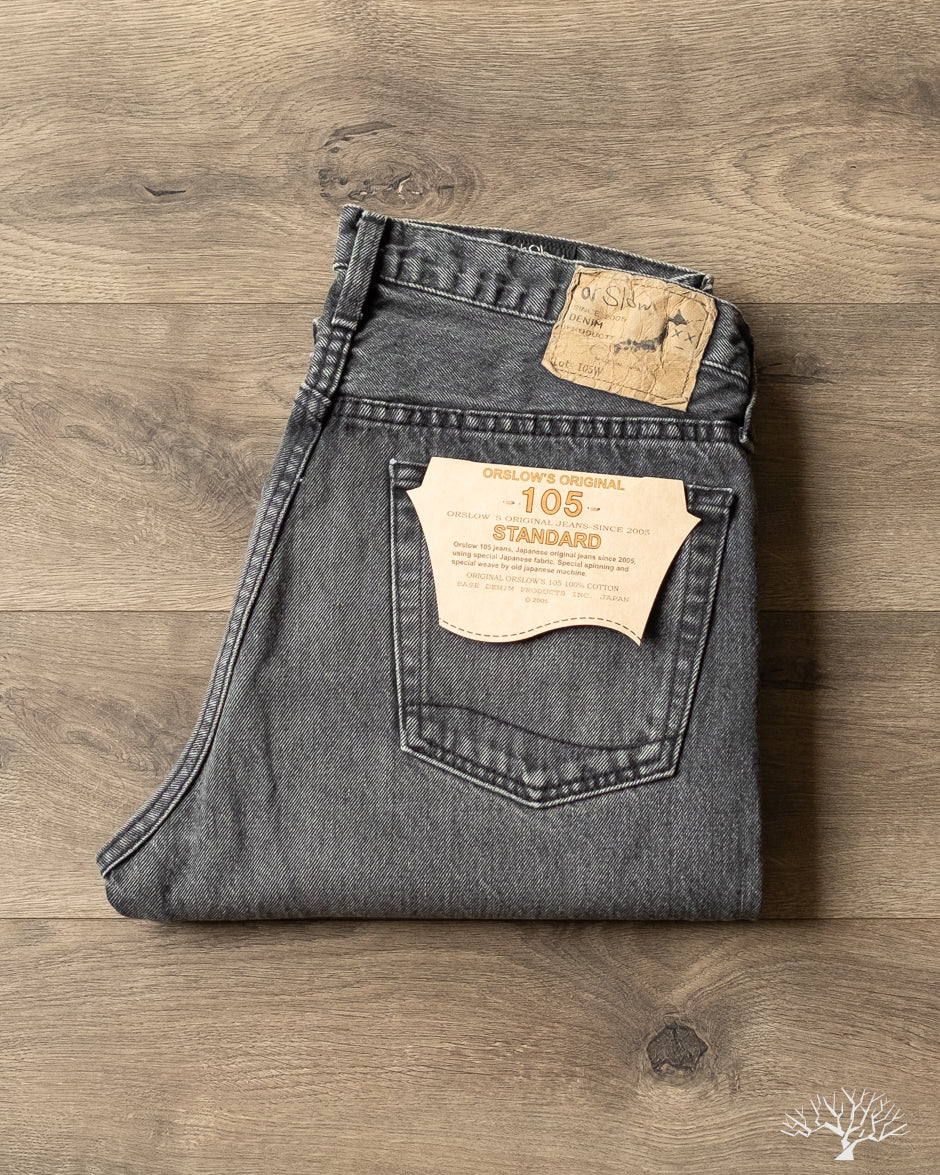 105 Standard Fit Denim - 90's Black Stone Denim